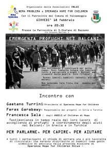 Incontro: Emergenza Profughi nei Balcani @ Parrocchia di Bazzano | Valsamoggia | Emilia-Romagna | Italia